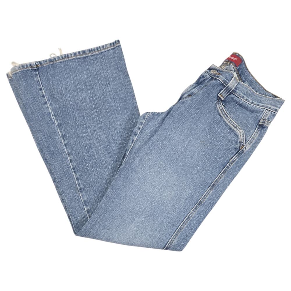 Levi's Juniors Size 9 Low Slouch Wide Flare 100% Cotton Denim Jeans Y2K 2000s
